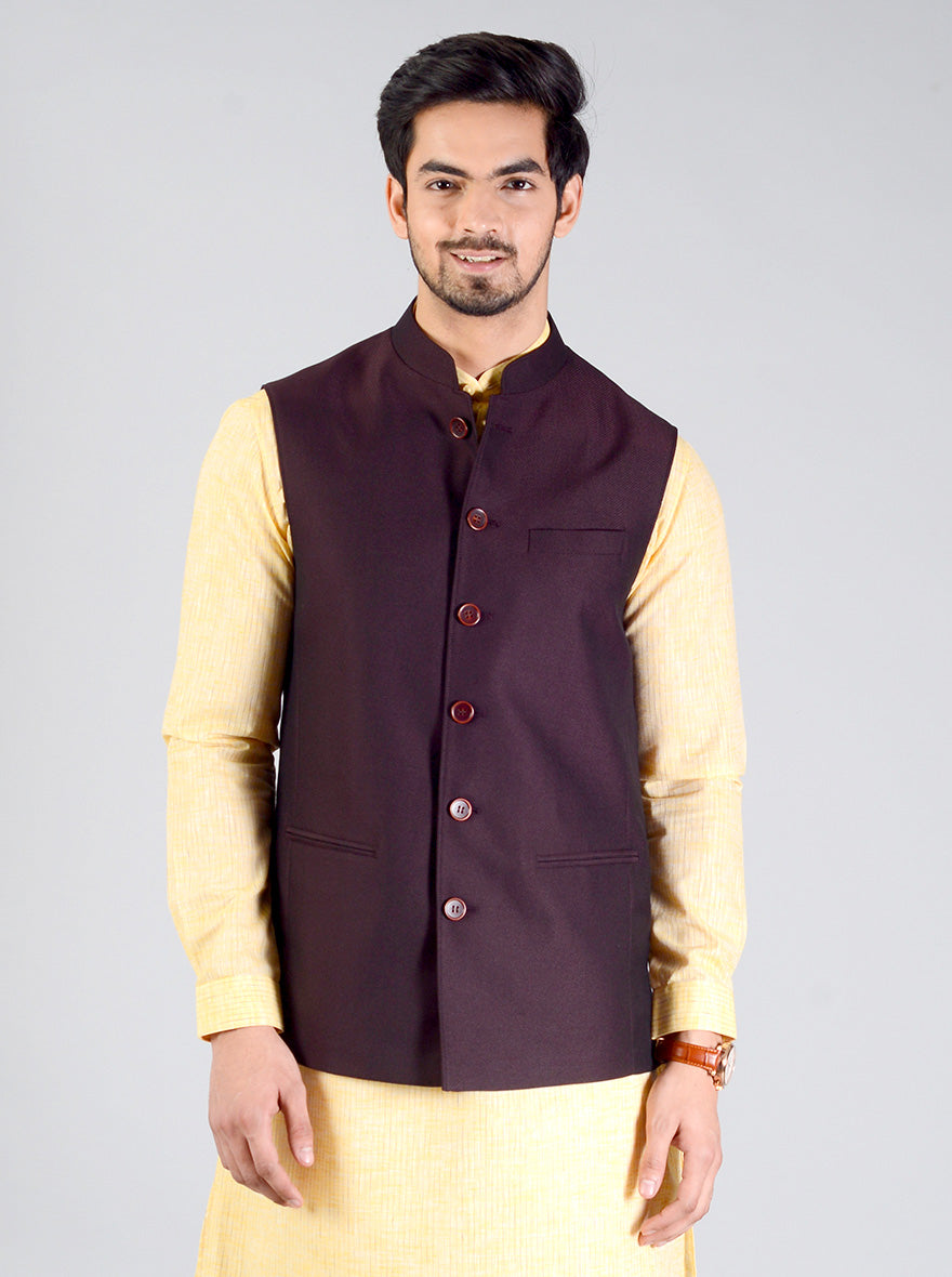 Dark Brown Modi Jacket | JadeBlue