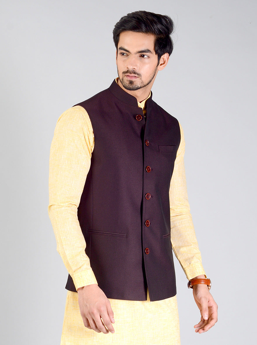 Dark Brown Modi Jacket | JadeBlue