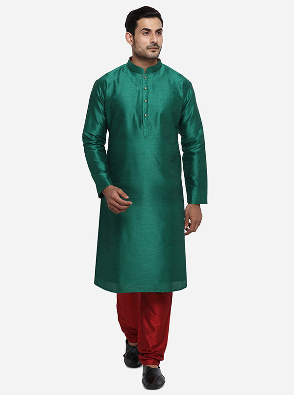 Dark Green Kurta Set | Azania