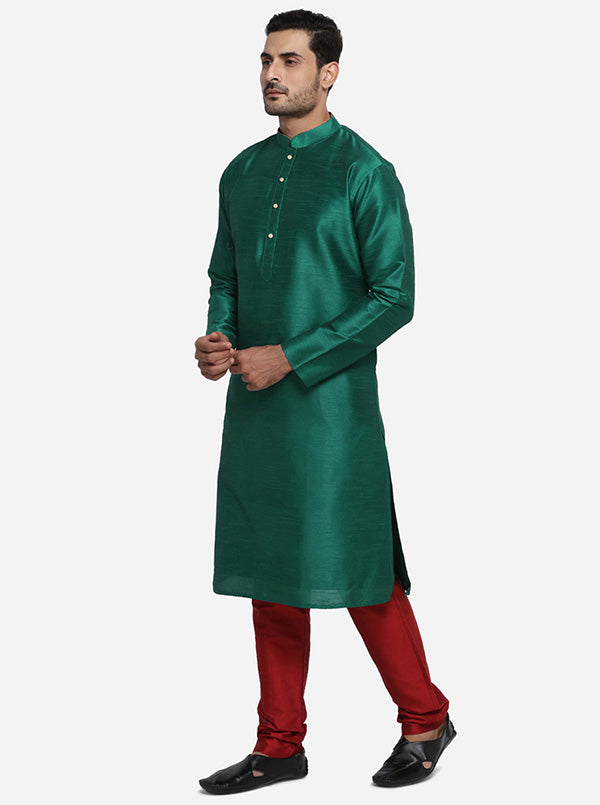 Dark Green Kurta Set | Azania