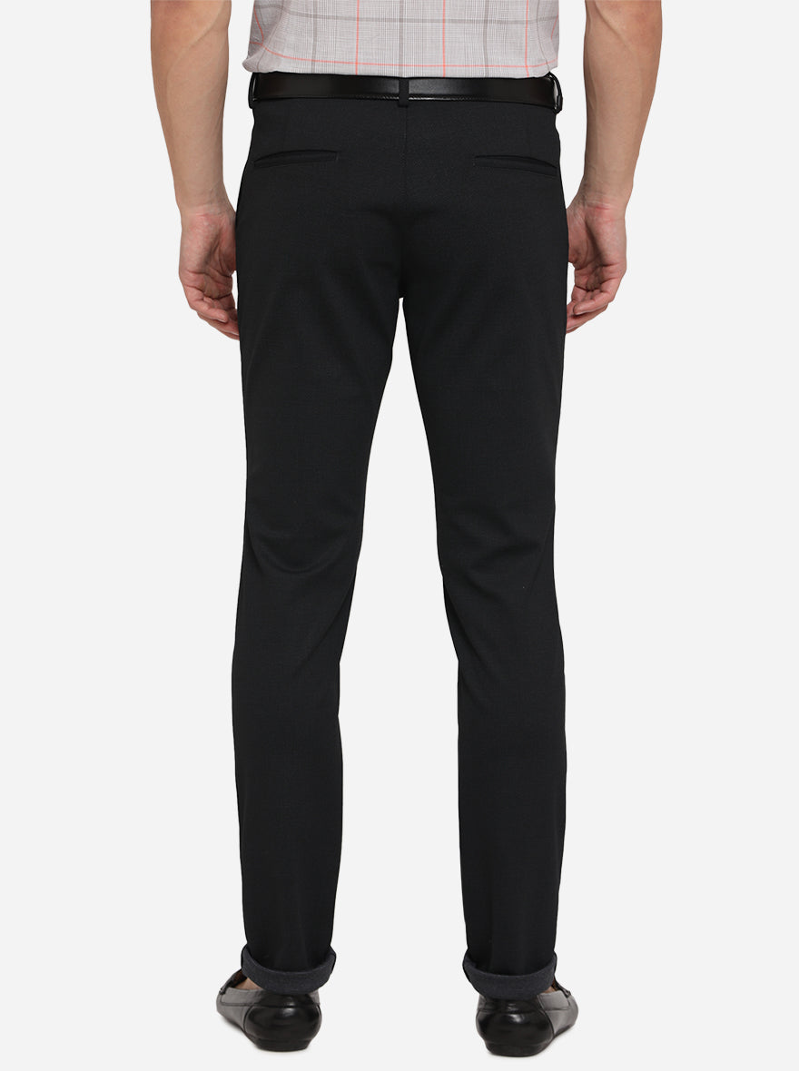 Navy Blue Solid Venice Fit Casual Trouser | JadeBlue Sport