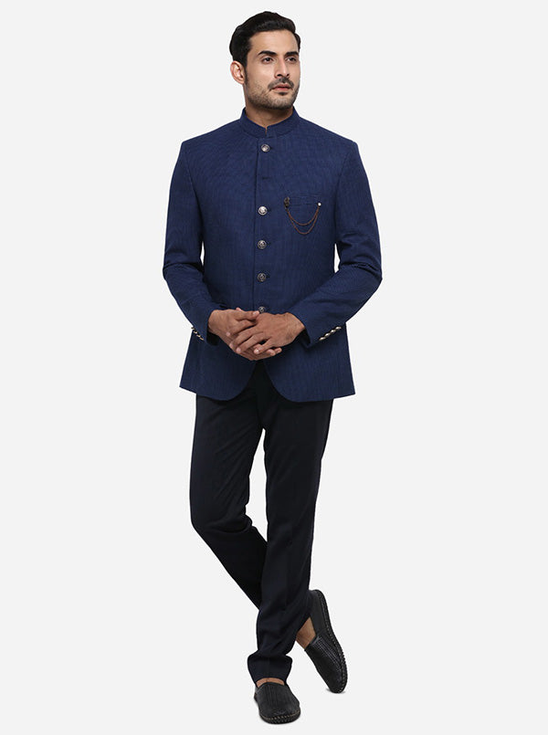 Navy Blue Jodhpuri Suit | JadeBlue