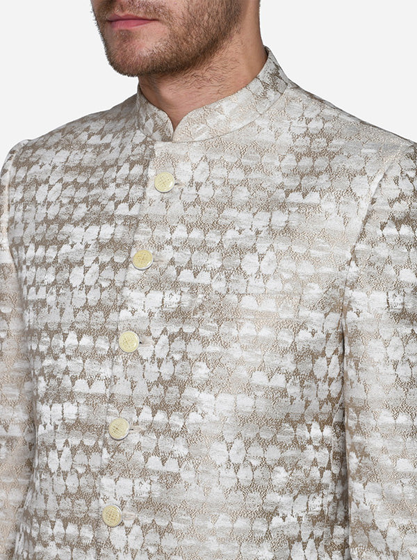 Cream & Beige Jodhpuri Suit | JadeBlue