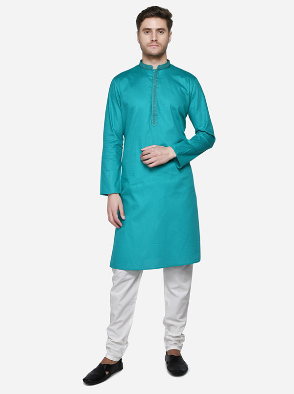 Turquoise Blue Kurta Set | Azania