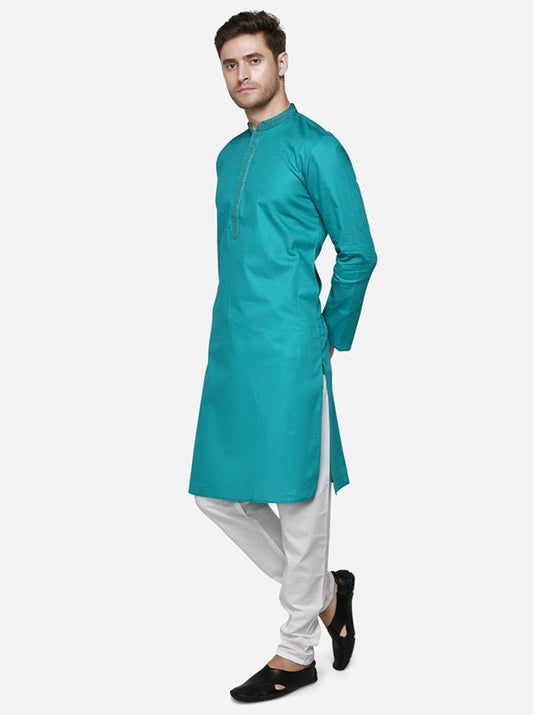 Turquoise Blue Kurta Set | Azania