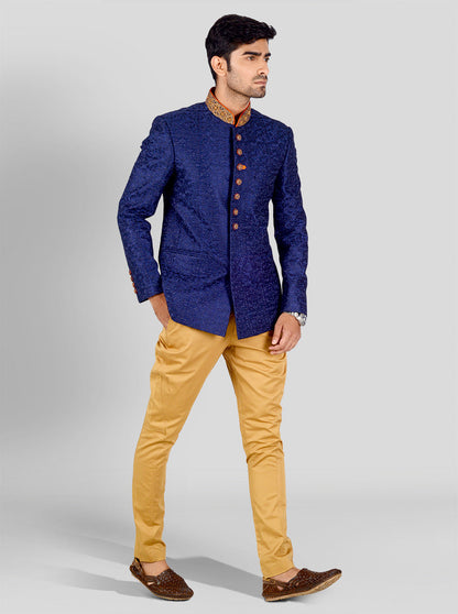 Navy Blue Jodhpuri Suit | JadeBlue