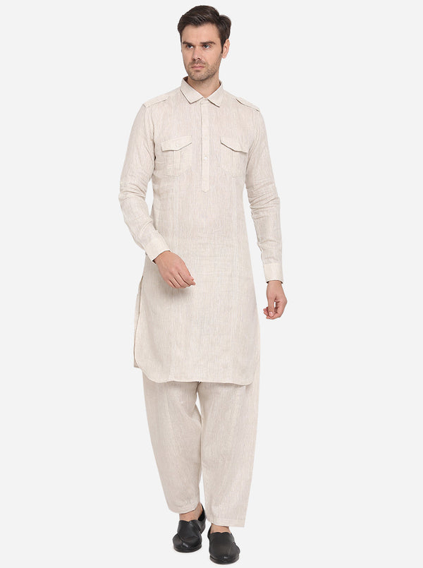 Natural White Pathani | Azania