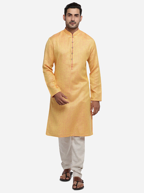 Yellow & Pink Kurta | Azania