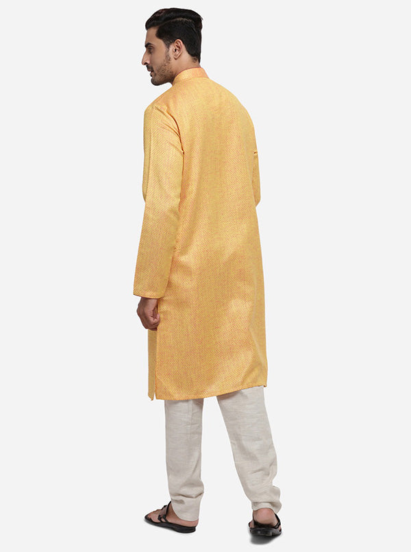 Yellow & Pink Kurta | Azania