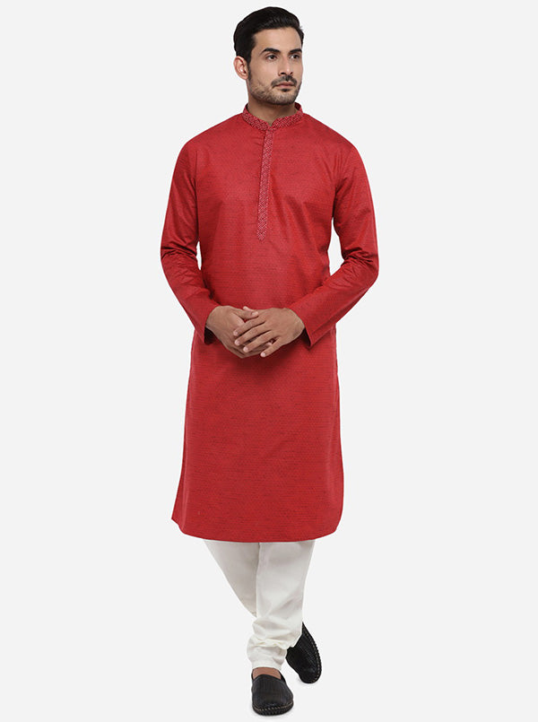 Dark Red Kurta Set | Azania