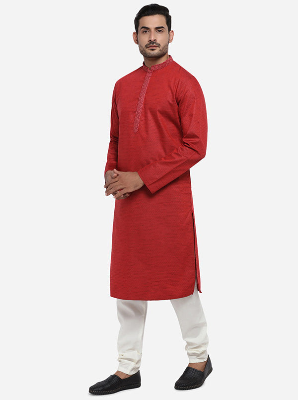 Dark Red Kurta Set | Azania