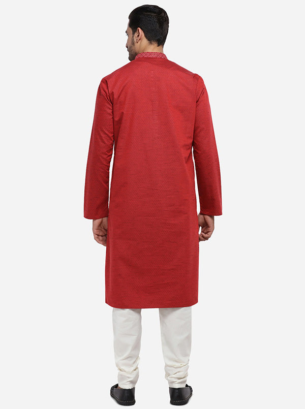 Dark Red Kurta Set | Azania