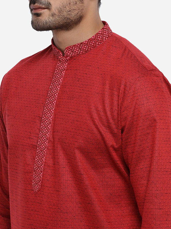 Dark Red Kurta Set | Azania