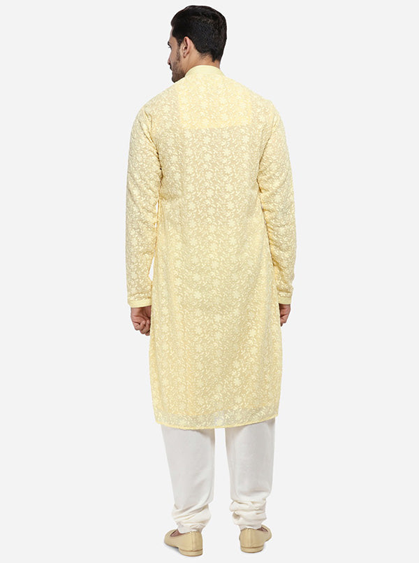 Lemon Yellow Kurta Set | Azania