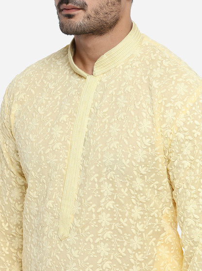 Lemon Yellow Kurta Set | Azania