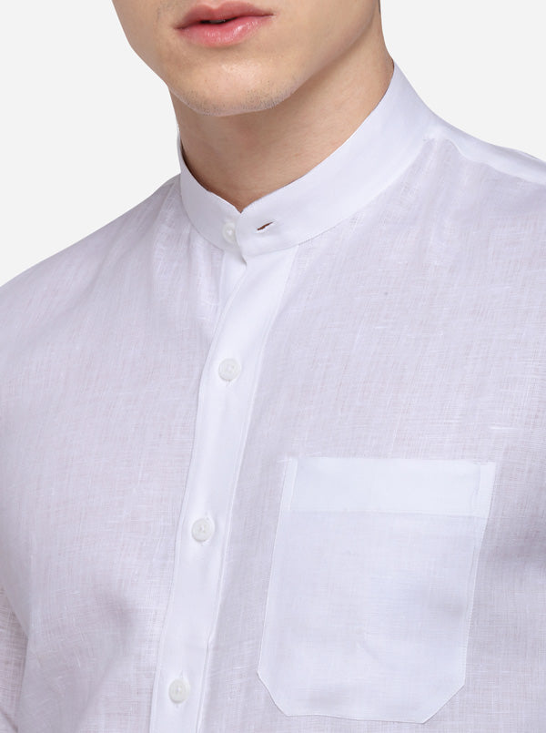 White Solid Regular Fit Formal Shirt | JadeBlue